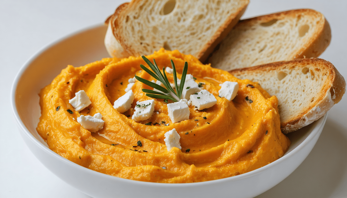 craquez pour une tartinade de potimarron et feta ultra crémeuse, facile à préparer et parfaite à partager lors d’un apéro gourmand.