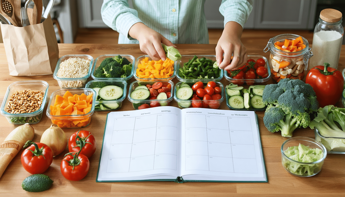 d&eacute;couvrez une m&eacute;thode simple pour planifier les repas de la semaine en famille, cr&eacute;er des menus &eacute;quilibr&eacute;s et faire les courses plus facilement.