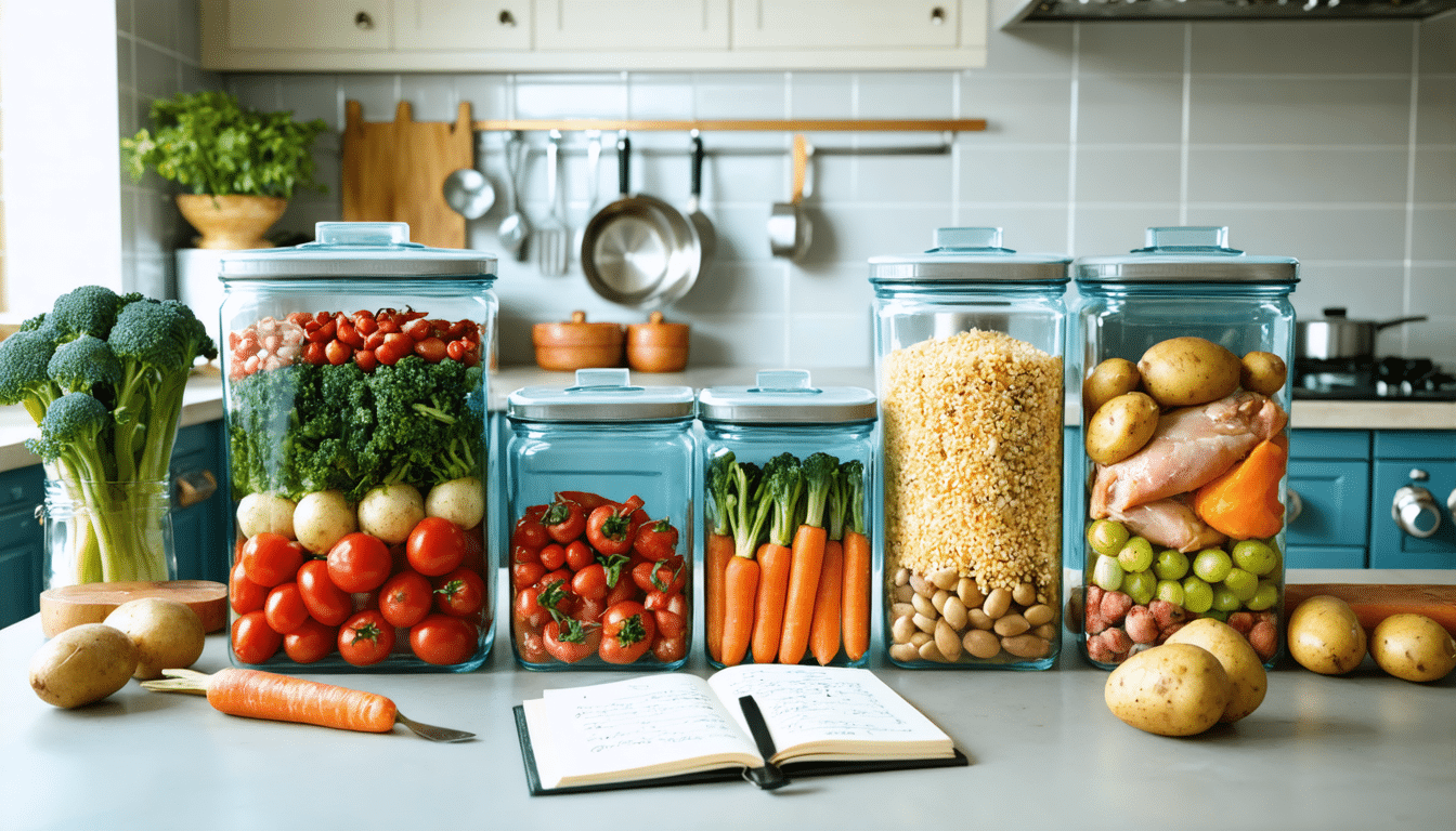 d&eacute;couvrez comment organiser une s&eacute;ance de batch cooking pour quatre personnes : menus, quantit&eacute;s, liste de courses et astuces pour pr&eacute;parer vos repas de la semaine.