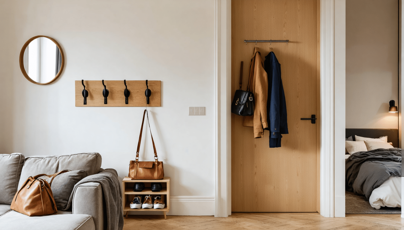 d&eacute;couvrez 10 solutions astucieuses pour am&eacute;nager une petite entr&eacute;e et ranger facilement chaussures, manteaux et sacs, sans encombrer l&rsquo;espace.