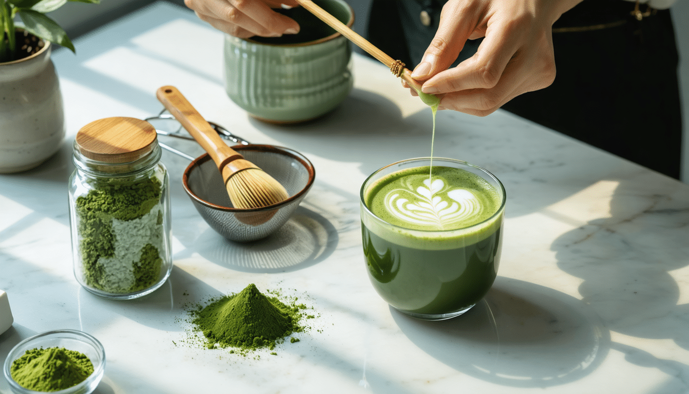 d&eacute;couvrez comment choisir une poudre de matcha de qualit&eacute; et pr&eacute;parer facilement un latte onctueux &agrave; la maison.